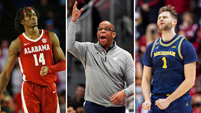 Alabama's Keon Ellis; UNC's Hubert Davis and Michigan's Hunter Dickinson